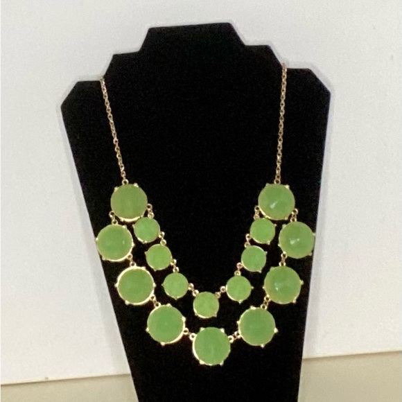 Jade-Like and Goldstone Vintage 1990’s Double Strand Statement Necklace. - Picture 6 of 6